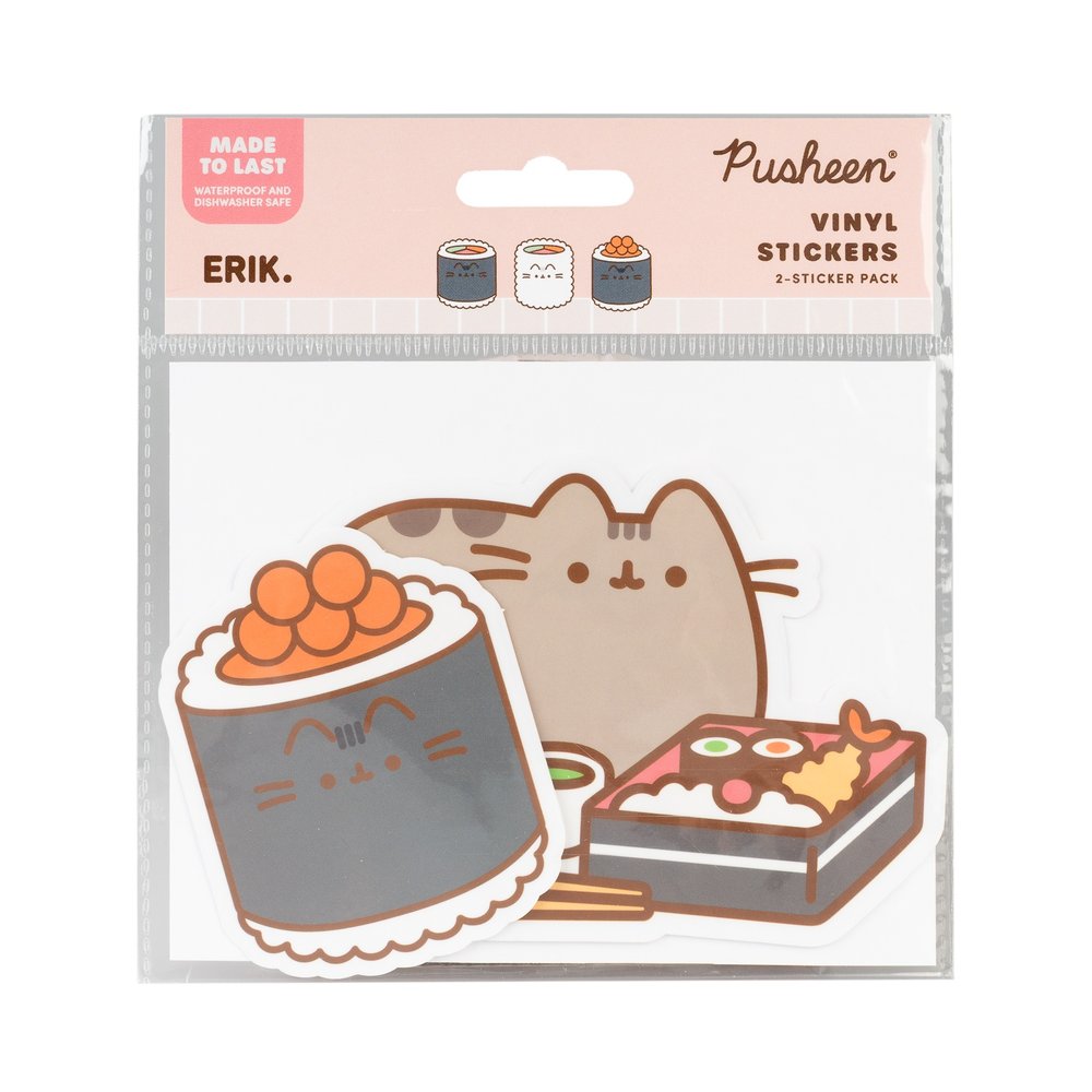 Grupo Erik Pusheen - Pack Of 2 Sushi Roll Vinyl 5 Ensemble d'autocollants - Multicolore